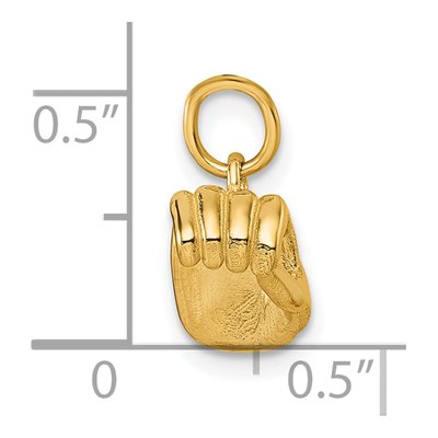 14K Yellow Gold ASL Sign Language Letter O Pendant – view 6