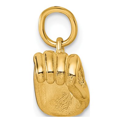 14K Yellow Gold ASL Sign Language Letter O Pendant