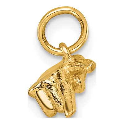 14K Yellow Gold ASL Sign Language Letter P Pendant – view 3