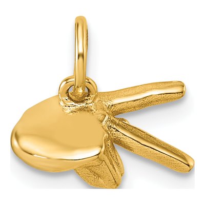 14K Yellow Gold ASL Sign Language Letter P Pendant – view 4