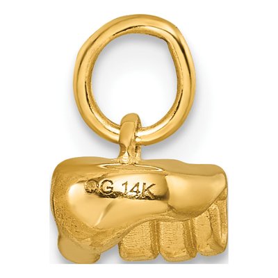 14K Yellow Gold ASL Fingerspelling Letter Q Pendant – view 3