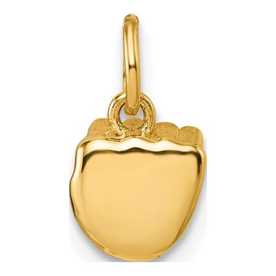 14K Yellow Gold ASL Sign Language Letter S Pendant – view 4