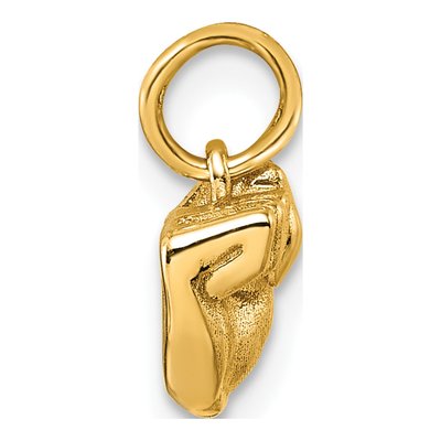 14K Yellow Gold ASL Fingerspelling Letter T Pendant – view 3