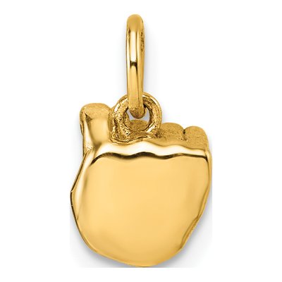 14K Yellow Gold ASL Fingerspelling Letter T Pendant – view 4