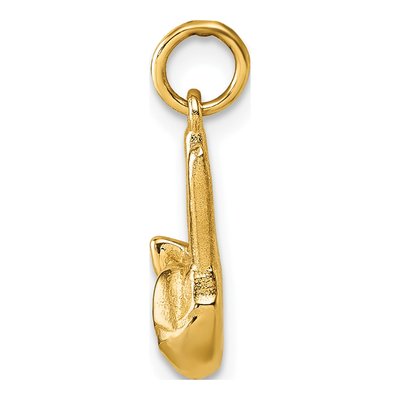 14K Yellow Gold ASL Sign Letter W Pendant – view 3