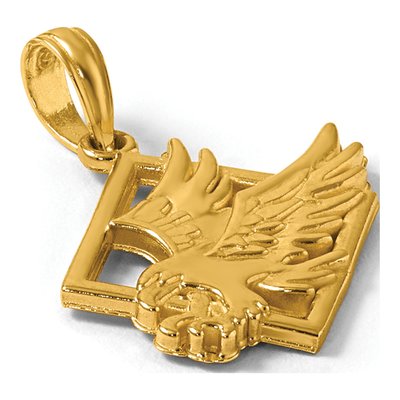 14K Yellow Gold Eagle Square Pendant – view 6