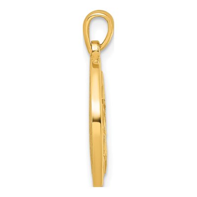 14K Yellow Gold Celtic Knot Hexagon Pendant – view 3