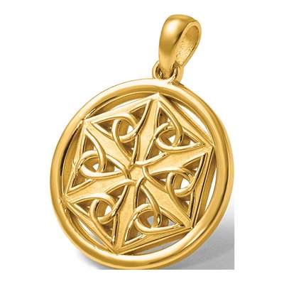 14K Yellow Gold Celtic Knot Hexagon Pendant – view 6
