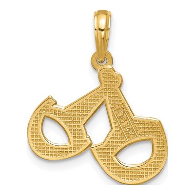 14K Yellow Gold Stirrup Pendant – view 3