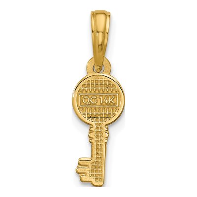 14K Yellow Gold Heart Key Pendant – view 3