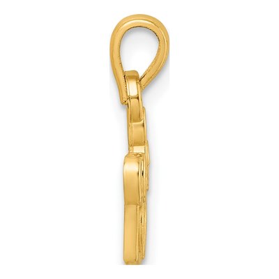 14K Yellow Gold Crown Pendant – view 3