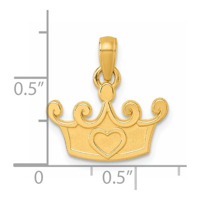 14K Yellow Gold Crown Pendant – view 5