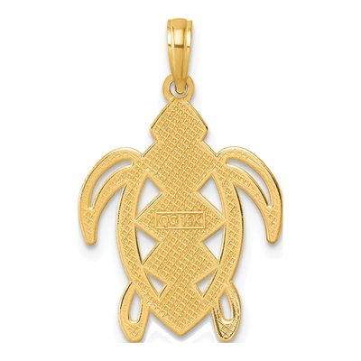 14K Yellow Gold Turtle Pendant – view 4