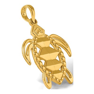14K Yellow Gold Turtle Pendant – view 6