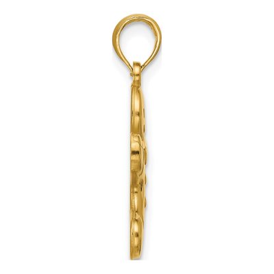 14K Yellow Gold Gingerbread Man Pendant – view 2