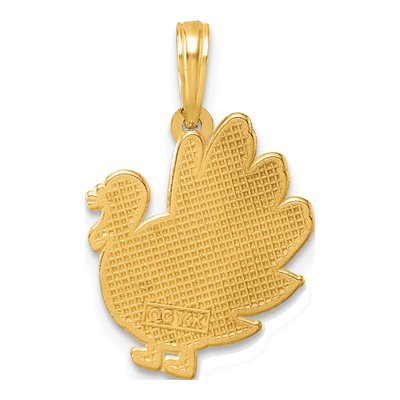 14K Yellow Gold Turkey Pendant – view 4