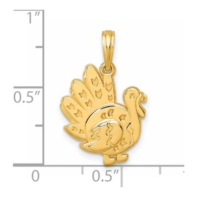 14K Yellow Gold Turkey Pendant – view 5