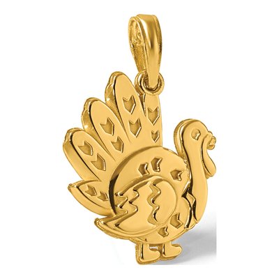 14K Yellow Gold Turkey Pendant – view 6