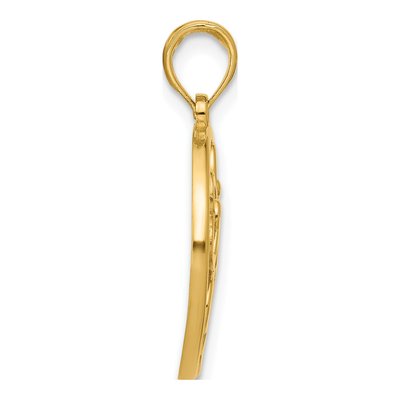 14K Yellow Gold Four Leaf Clover Pendant – view 2