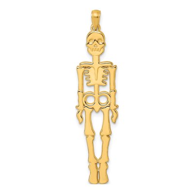 14K Yellow Gold Skeleton Pendant