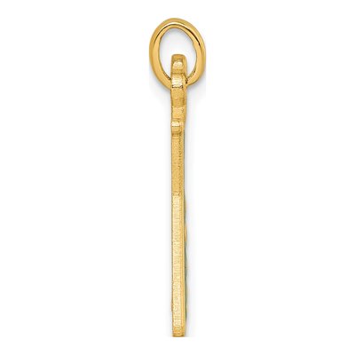 14K Yellow Gold Green Enamel Flask Pendant – view 3