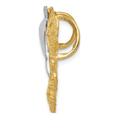 14K Two-Tone Gold Sea Life Omega Slide Pendant – view 2