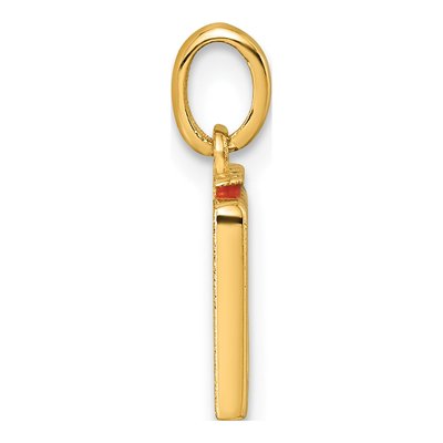 14K Yellow Gold Enameled Test Tubes Pendant – view 3