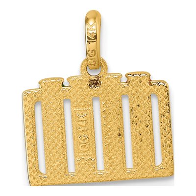 14K Yellow Gold Enameled Test Tubes Pendant – view 4