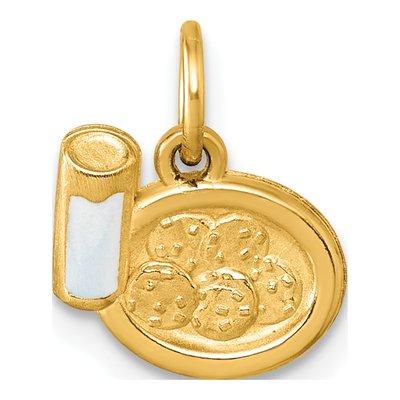 14K Yellow Gold Milk Cookies Pendant