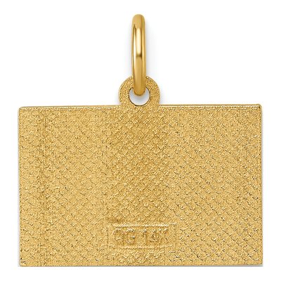 14K Yellow Gold Enameled Rainbow Flag Pendant – view 4