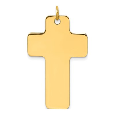 14K Yellow Gold Cross Pendant