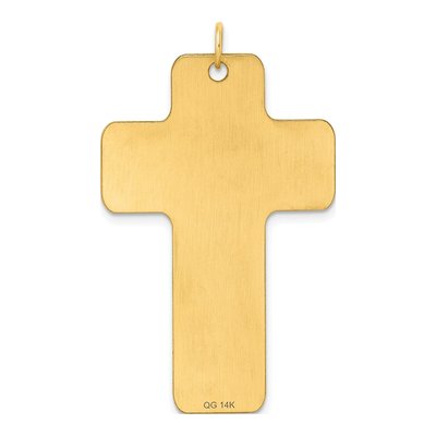 14K Yellow Gold Large Cross Charm – view 4