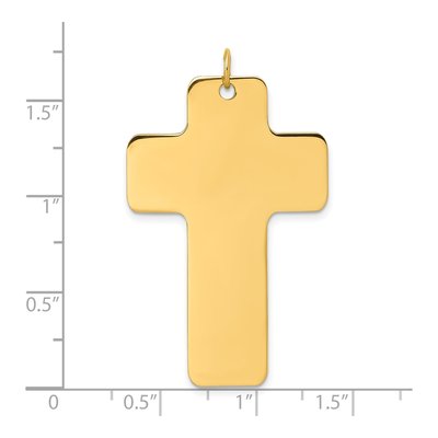14K Yellow Gold Large Cross Charm – view 5