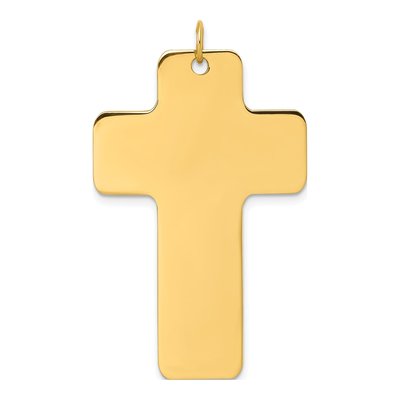 14K Yellow Gold Large Cross Charm