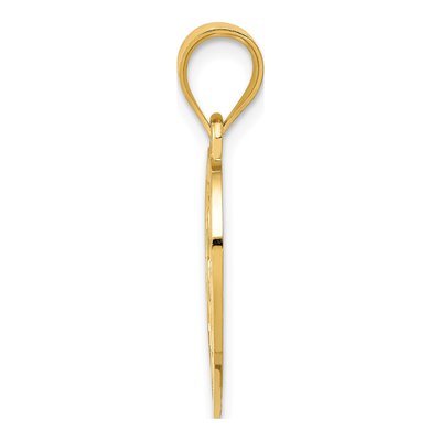 14K Yellow Gold Kids Heart Pendant – view 3