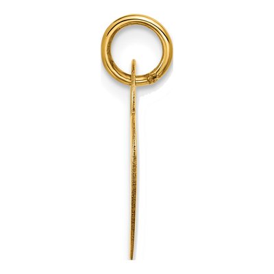 14K Yellow Gold Heart Disc Pendant – view 3