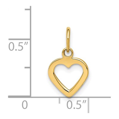 14K Yellow Gold Cut-Out Heart Pendant – view 4