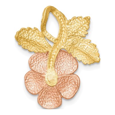 14K Two-Tone Gold Rose Chain Slide Pendant – view 5