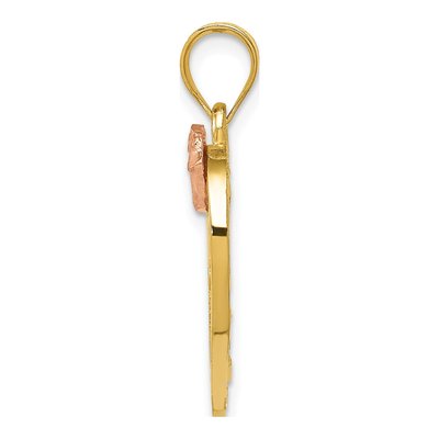 14K Two-Tone Gold MOM Number 1 Pendant – view 3