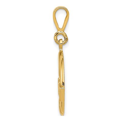 14K Yellow Gold Claddagh Pendant – view 3
