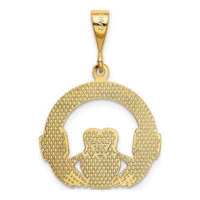 14K Yellow Gold Claddagh Pendant – view 4