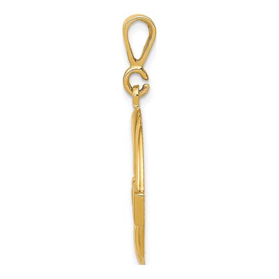 14K Yellow Gold Claddagh Pendant – view 3