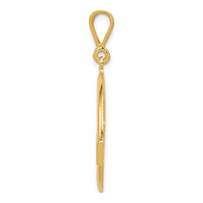 14K Yellow Gold Claddagh Pendant – view 3