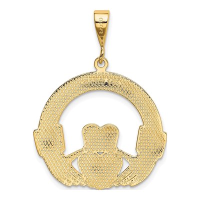 14K Yellow Gold Claddagh Pendant – view 4