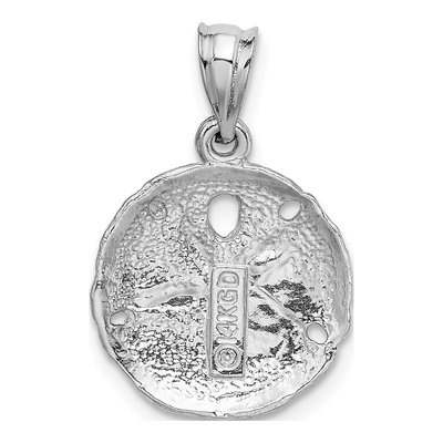 14K White Gold Sand Dollar Pendant – view 4