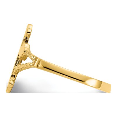14K Yellow Gold Cross Ring – view 5