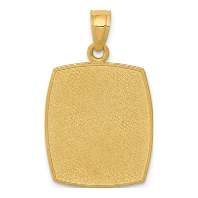 14K Yellow Gold Baptism Rectangular Pendant – view 5