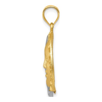 14K Two-Tone Gold Sun Moon Pendant – view 3