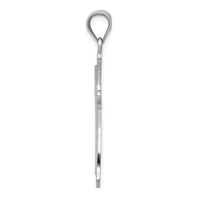 14K White Gold Cross Pendant – view 3