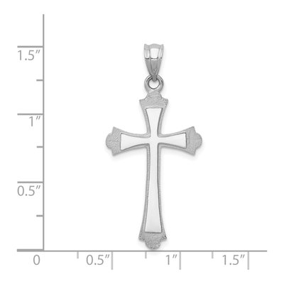14K White Gold Cross Pendant – view 4
